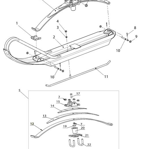 Стремянка рессоры /Буран