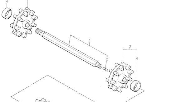 Вал ведущий голый /Yamaha VK 540 оригинал