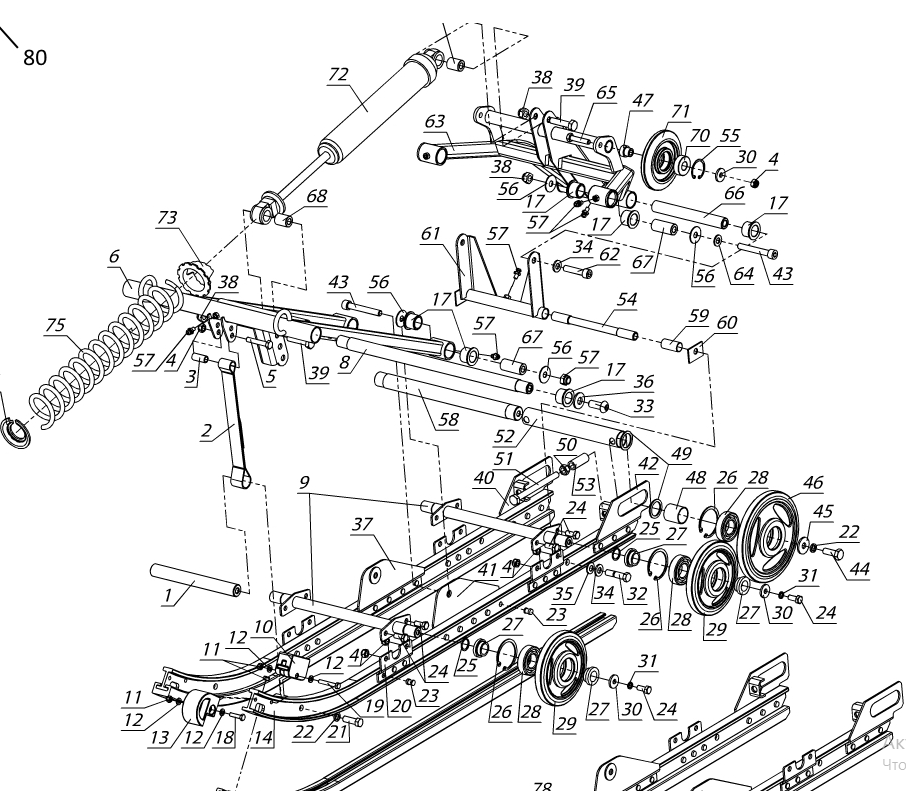 Пружина амморт. подв. (движитель) /Тикси RM