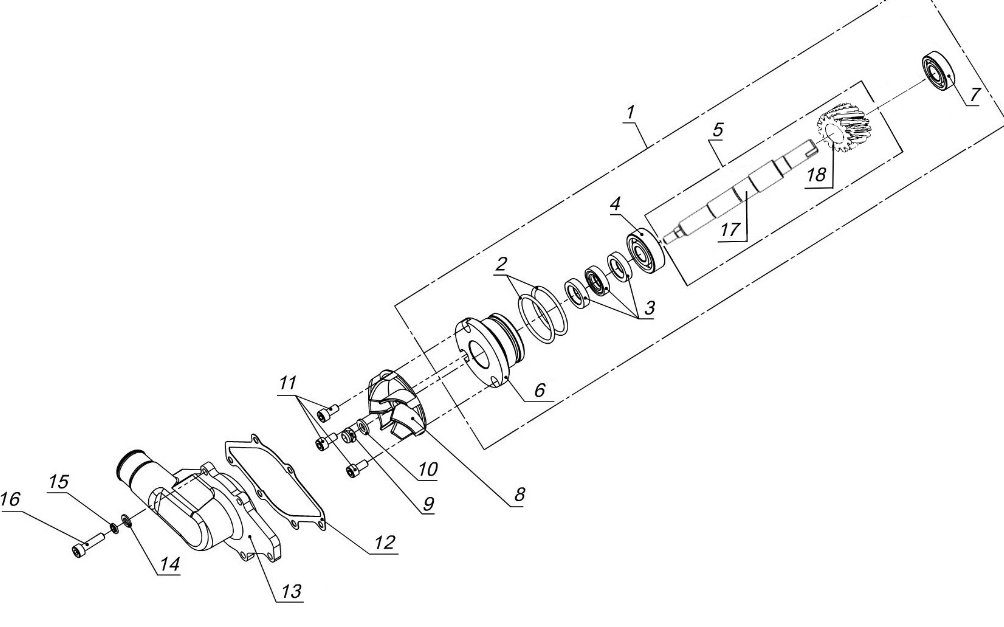Манжета 12х22х5 NBR 70 KOK (привод водян. и маслен. насоса) /Тайга 551 RM