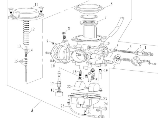 Жиклёр топливный карб. 188 E26 ATV /СМК 500/X5