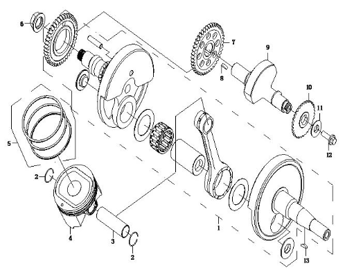 Кольцо поршневое (к-т) ATV /СМК 600