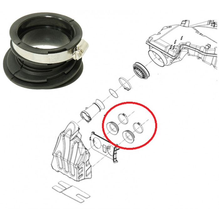 Патрубок впускной /BRP, Lynx (Rotax 600ETEC/800R ETEC 2009-2019гг.)