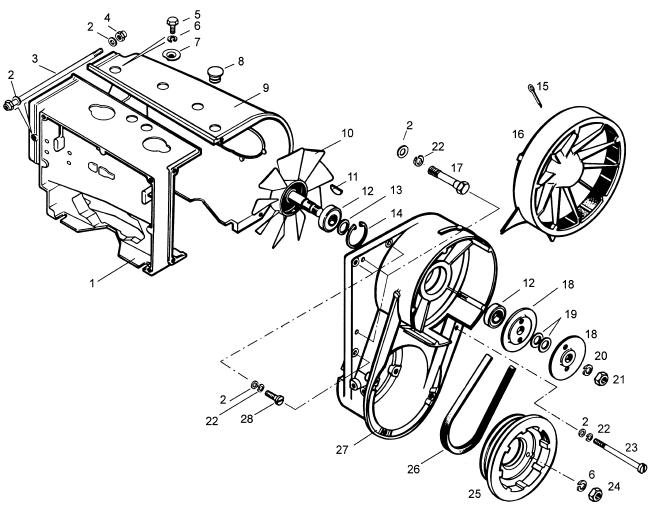 Кожух задний двигателя /Буран (мет.квад) RM