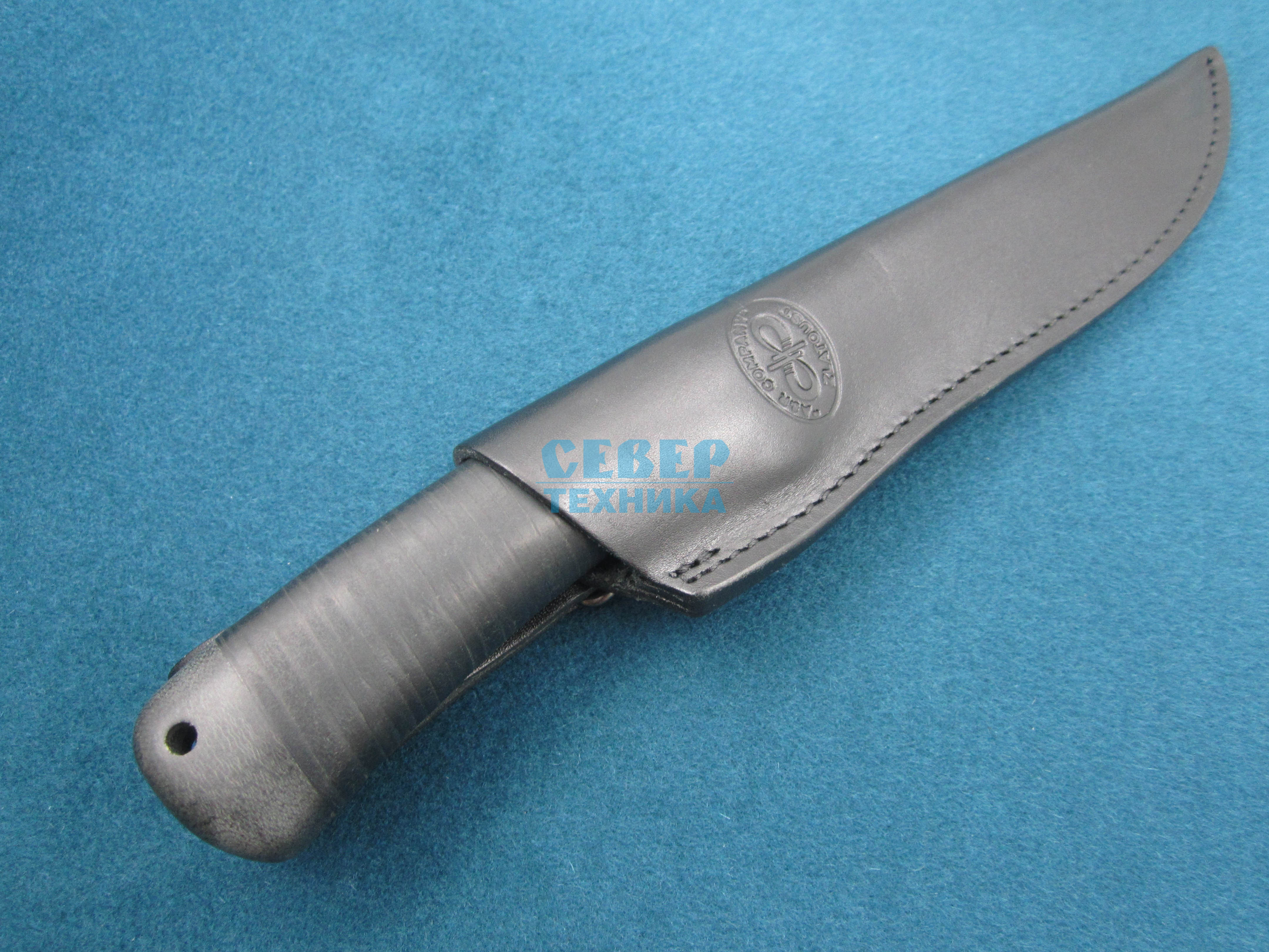 Нож "Лиса" кожа, D2 /Златоуст