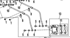 Суппорт тормозной левый передний ATV /СМК 500/X5/X6/X8 (ODM)