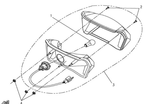Блок заднего фонаря ATV /СФ 500, X6