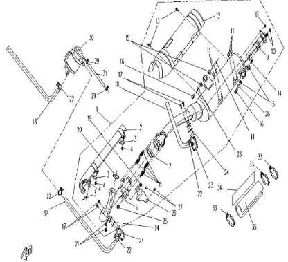 Втулка соединительная выхл. сист. глушителя ATV /СМК 500/А/2А/Х5/Х5Н.О/Х6