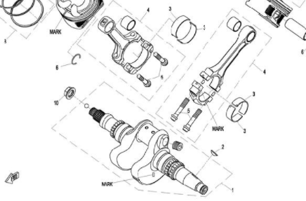 Вал коленчатый ATV /СФ X8, Z8 в сборе
