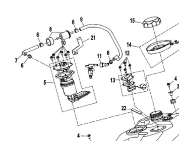 Фильтр топливный ATV /СМК X5/X6/X8