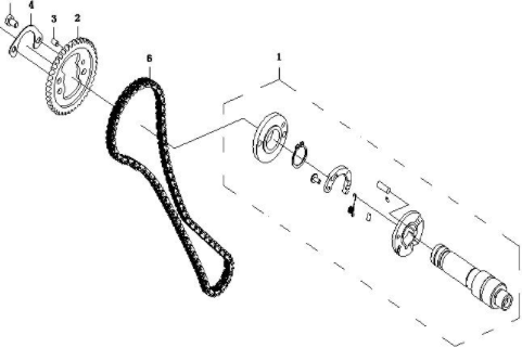 Цепь привода распредвала (ГРМ) ATV /СФ 500/500-A/500-2A/X5/X6/Z6