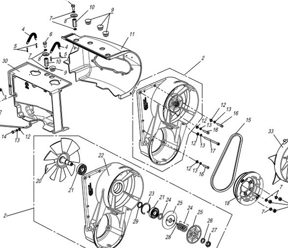 Кожух передний двигателя /Буран (металл.круг) RM