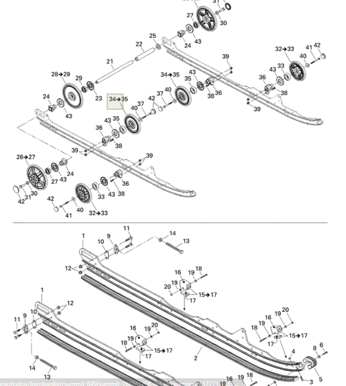 Каток /BRP (D нар. 141мм, вн. 42мм, черный, PPD) 