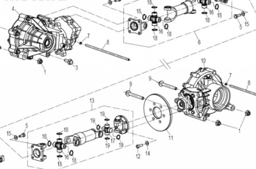 Крестовина карданной передачи большая ATV /СМК 500/X5/X6/Х8 (25*64) тавотница сбоку фото 3