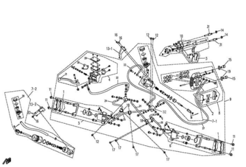 Цилиндр тормозной главный ATV /СМК 500/X6 фото 2