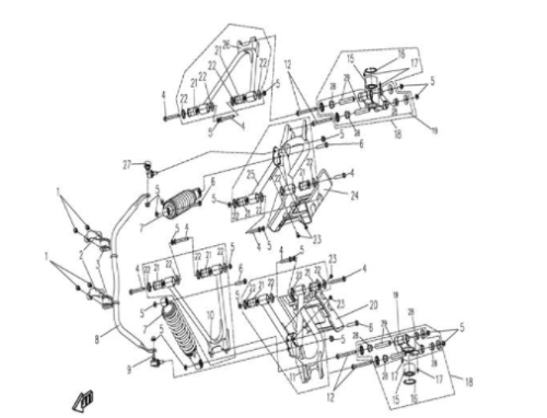 Кулак заднего колеса без п-ка ATV /СМК 500/X6/X8 фото 2