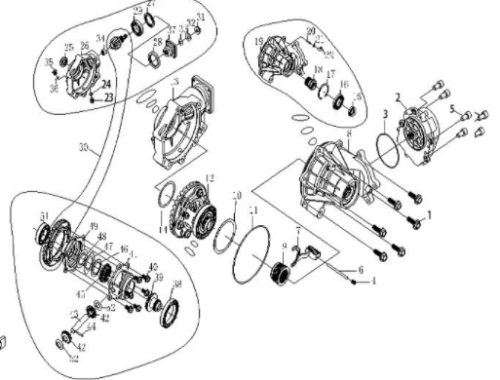 Шестерни конические переднего редуктора ATV /СМК 500/X5/X6/X8 фото 3