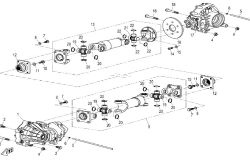 Крестовина карданной передачи большая ATV /СФ 500, X5, X6, Х8 (25*64) фото 3