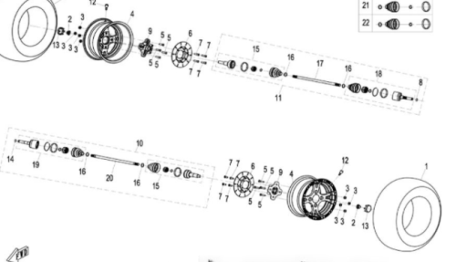 Шрус наружный передний/задний ATV /СМК 500-A/2A/X5/X6/X8 фото 2