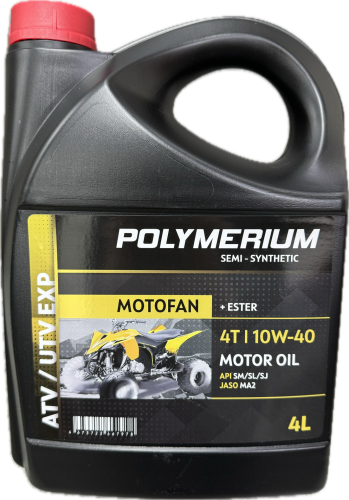 Масло POLYMERIUM MOTOFAN ATV-UTV EXP 10W-40 4Т (п/синтетика) 4л.