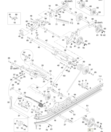 Каток /BRP (D нар. 165мм, вн. 52мм, желтый, PPD)  фото 3