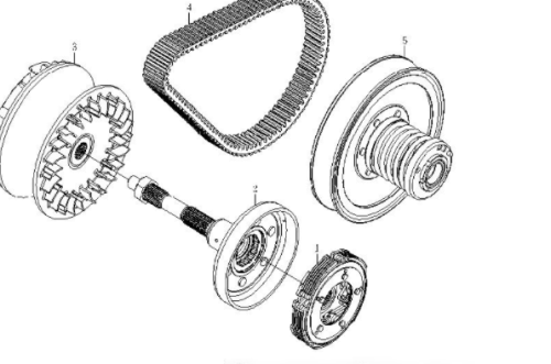 Шкив вариатора ведомый в сборе HL ATV /СМК 500/X5/X6/Z6 фото 2