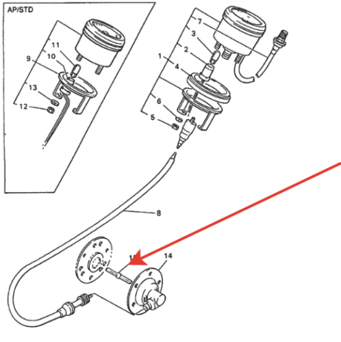 Переходник привода спидометра /Yamaha VK540 ориг. фото 2