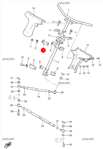 Крепление оси рулевой /Yamaha VK540 фото 2