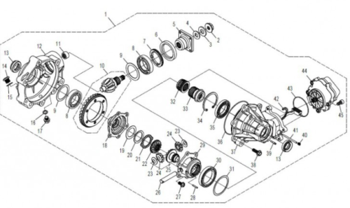 Редуктор передний ATV /СМК X5H.O./X6/X8 фото 3